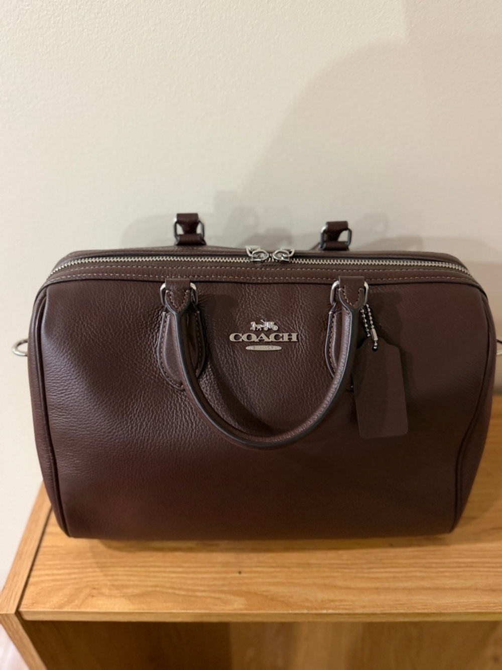 Rowan Large Satchel Bag- Gunmetal/ Dark Stone